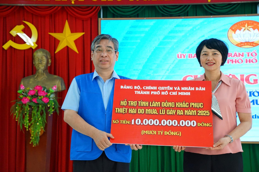 TP. Hồ Chí Minh hỗ trợ Lâm Đồng 10 tỷ đồng khắc phục hậu quả mưa lũ