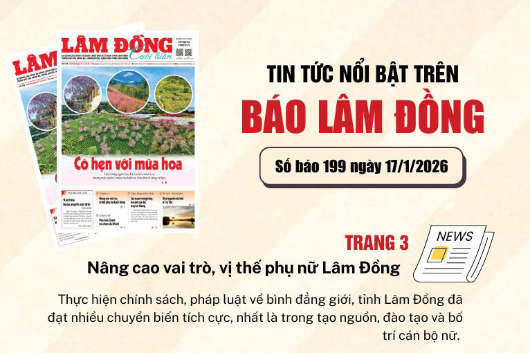 Mời độc giả đón đọc báo in Lâm Đồng hôm nay (17/1)