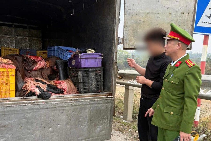 Công an Phú Thọ thu giữ 1,2 tấn sản phẩm động vật không đảm bảo vệ sinh thú y