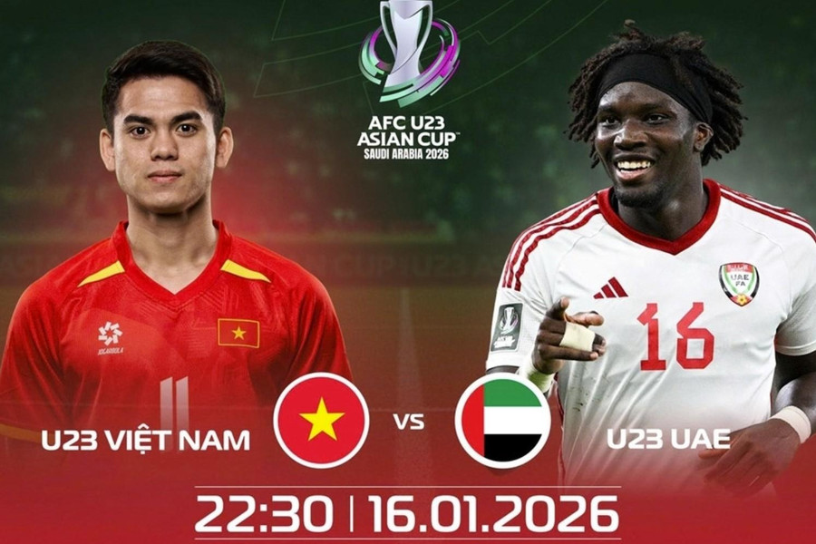 VTV trực tiếp cặp trận tứ kết U23 Việt Nam vs UAE lúc 22h30 hôm nay