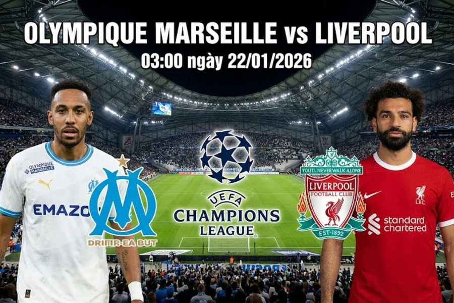 Trực tiếp Olympique Marseille đấu với Liverpool 03h00 ngày 22/1/2026