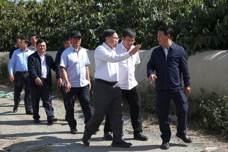 Phó Chủ tịch UBND tỉnh Lâm Đồng Võ Ngọc Hiệp kiểm tra 2 dự án trọng điểm ở Đinh Văn Lâm Hà