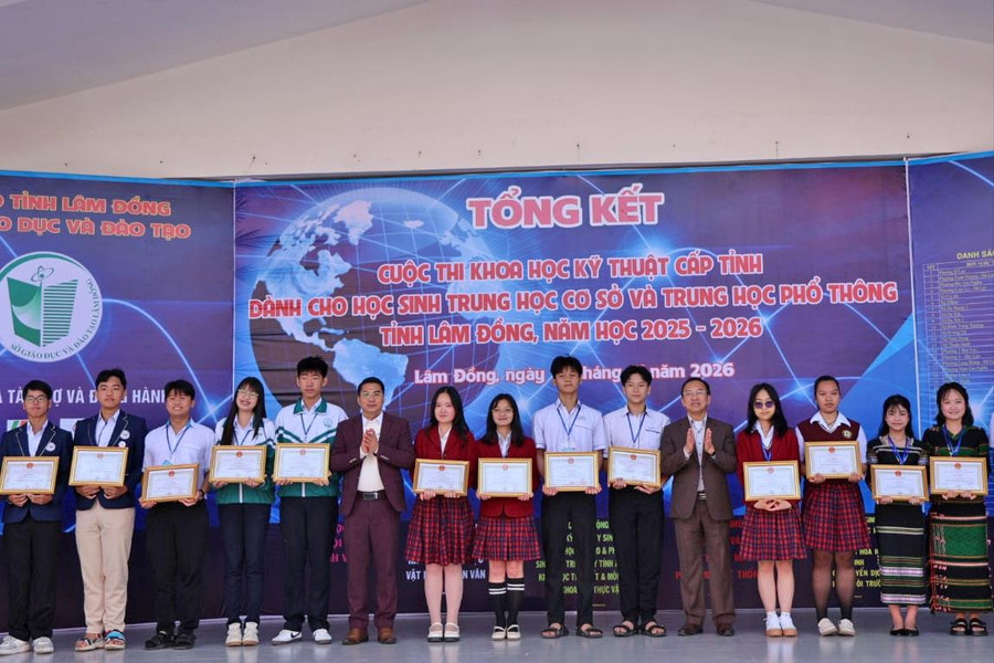 Lâm Đồng bế mạc Cuộc thi KHKT học sinh trung học năm học 2025 - 2026