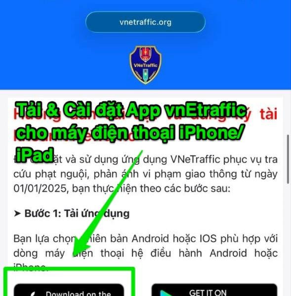 Hướng dẫn cài ứng dụng VNeTraffic tra cứu phạt nguội giao thông