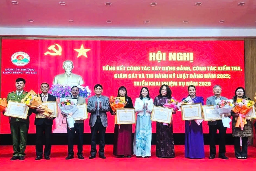 Đảng bộ phường Lang Biang - Đà Lạt hoàn thành xuất sắc nhiệm vụ năm 2025