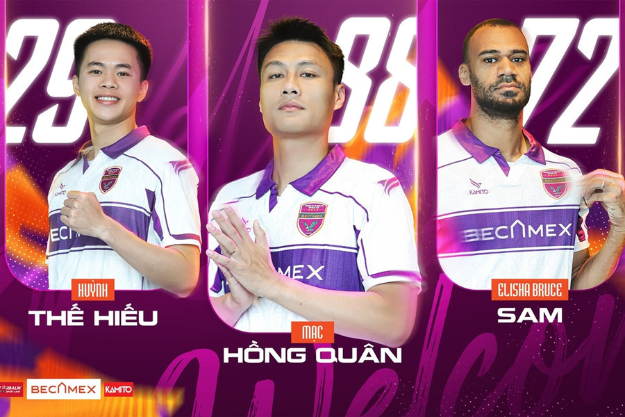 Becamex TP.HCM công bố tòa tháp 1m95 Sam Bruce cho giai đoạn 2 V-League