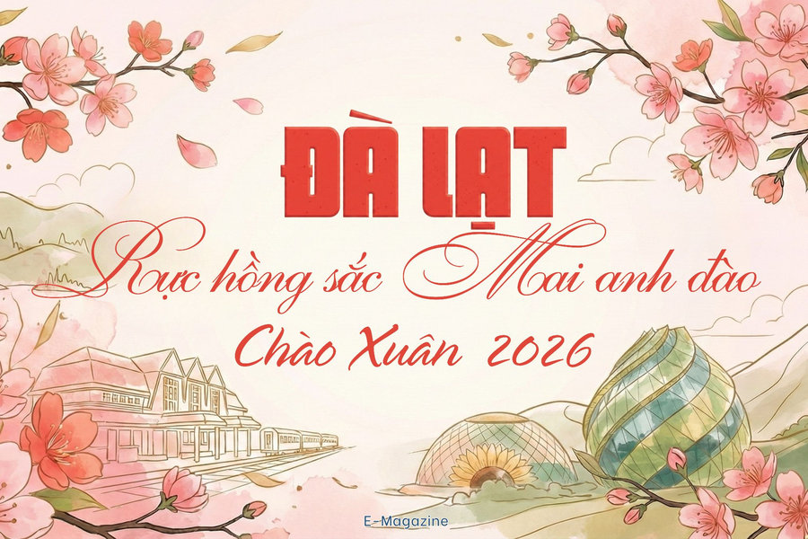 Đà Lạt rực hồng sắc Mai anh đào chào Xuân 2026