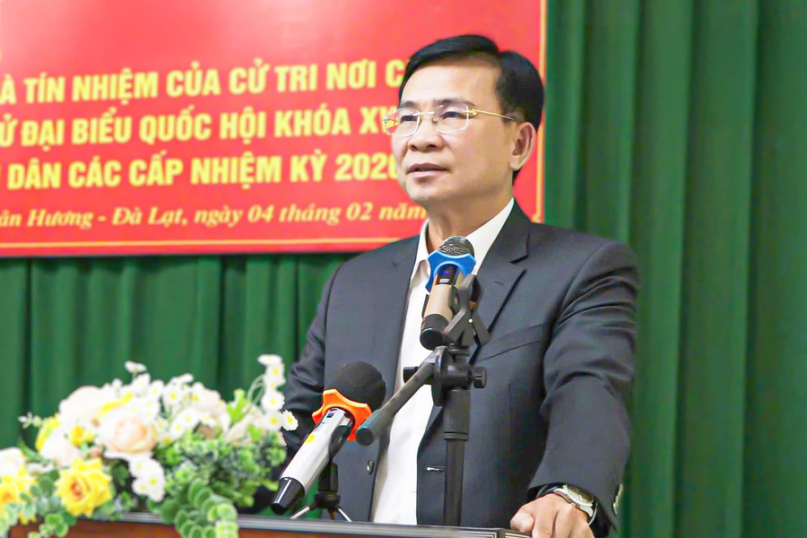 100% cử tri thống nhất giới thiệu Chủ tịch UBND tỉnh Hồ Văn Mười ứng cử đại biểu HĐND tỉnh Lâm Đồng