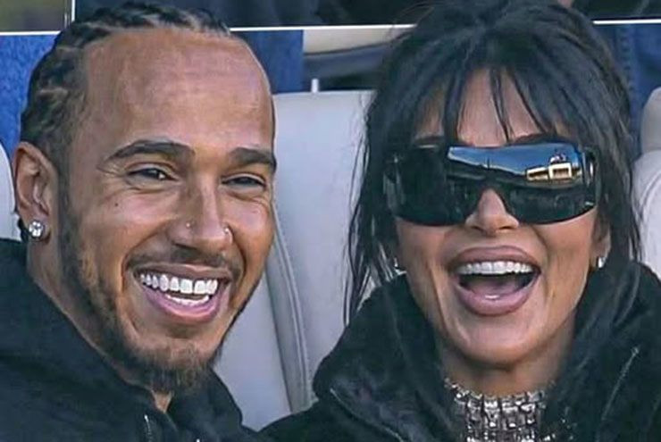 Lewis Hamilton công khai xuất hiện cùng Kim Kardashian tại Super Bowl LIX