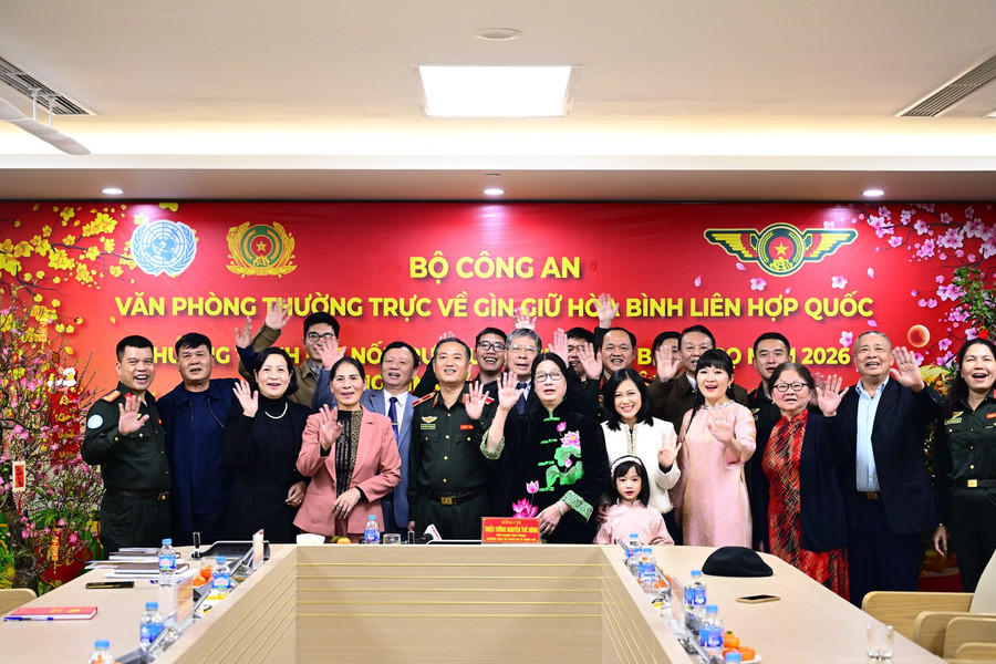 Bộ Công an tổ chức chúc Tết trực tuyến lực lượng gìn giữ hòa bình tại các phái bộ