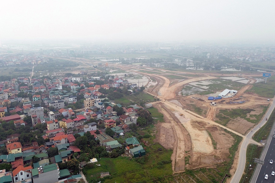 Tiến độ thi công nút giao Vành đai 4 với cao tốc Pháp Vân - Cầu Giẽ