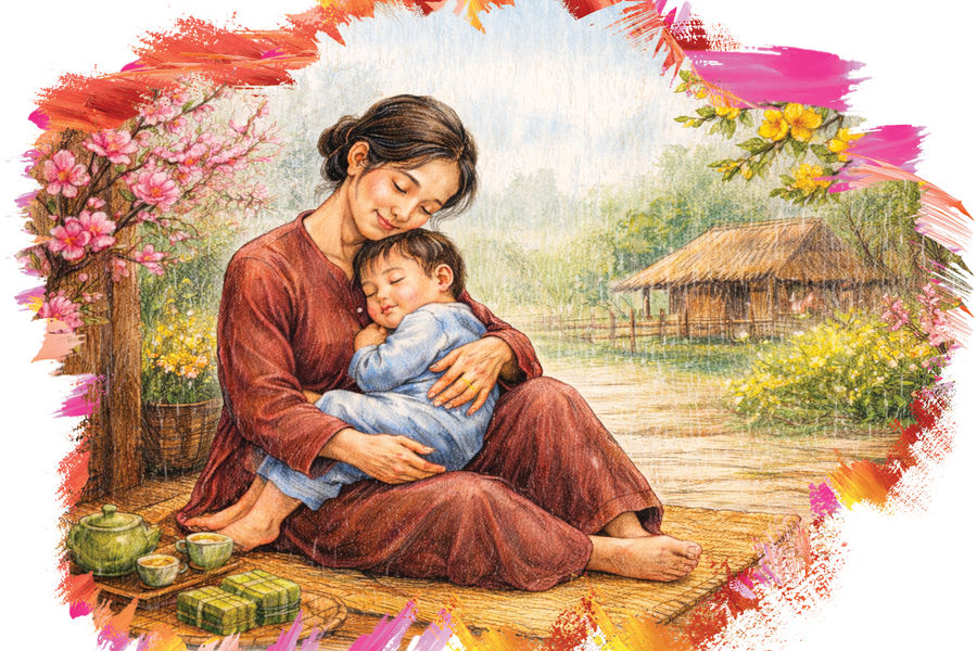 Mưa xuân - về bên mẹ