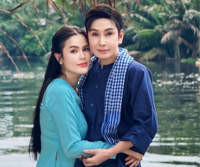 NSƯT Vũ Luân lái xe máy chở Hoa hậu Phương Lê sắm Tết, hé lộ hình ảnh hiếm về con gái