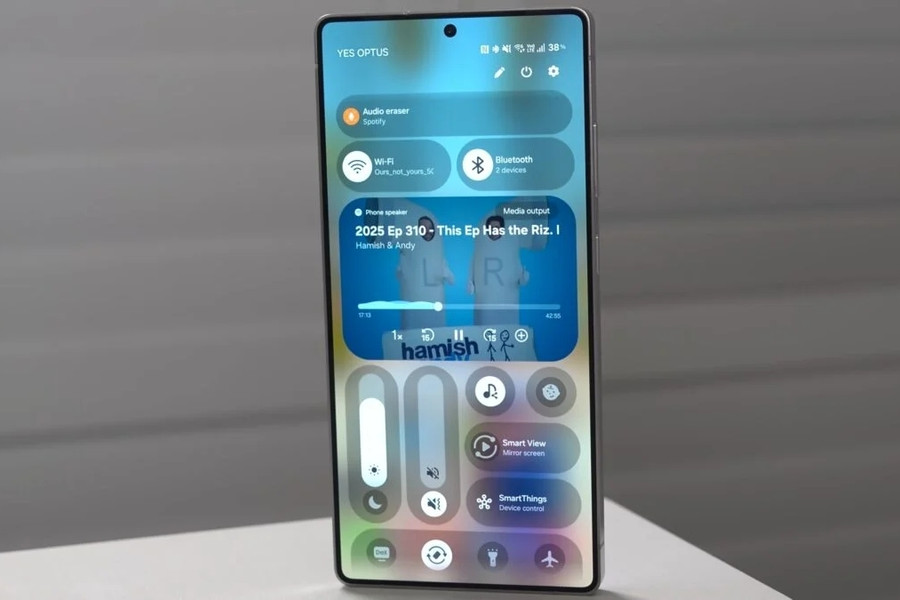 Lộ diện giao diện One UI 9 trên Android 17: Thiết kế bo cong và tối ưu không gian hiển thị