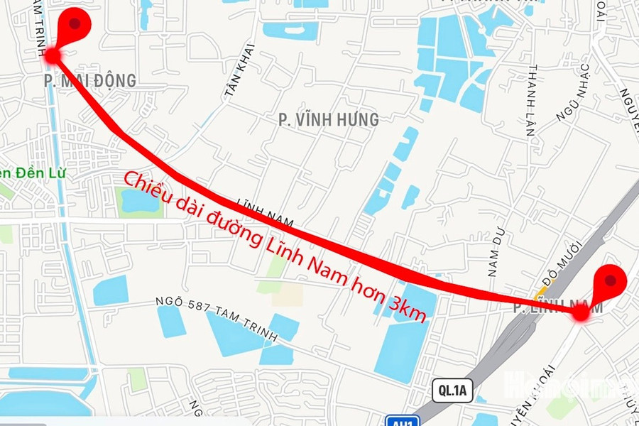 Dự án mở rộng đường Lĩnh Nam: Phấn đấu hoàn thành và đưa vào khai thác cuối năm 2026
