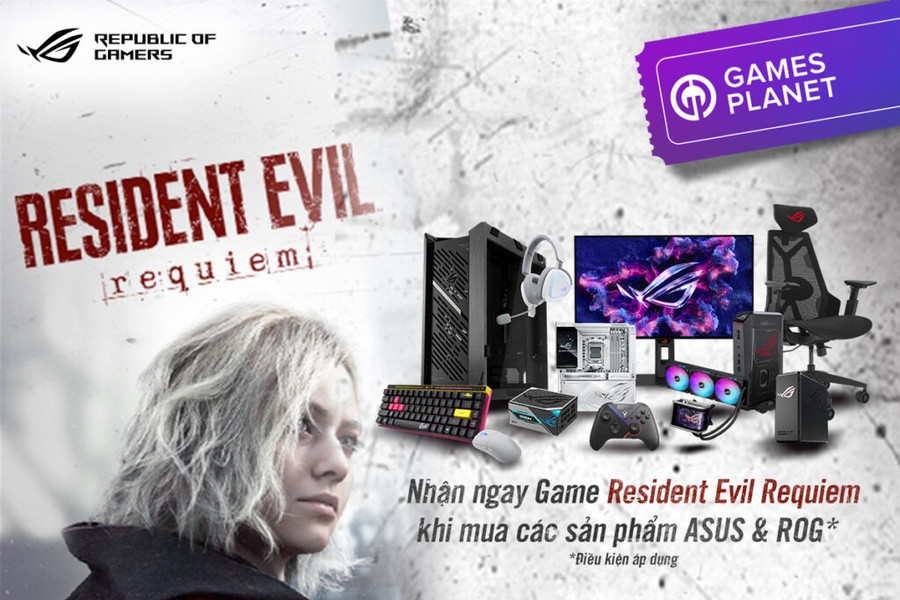 Nhận code Resident Evil Requiem trị giá 1,45 triệu khi mua linh kiện Asus và ROG