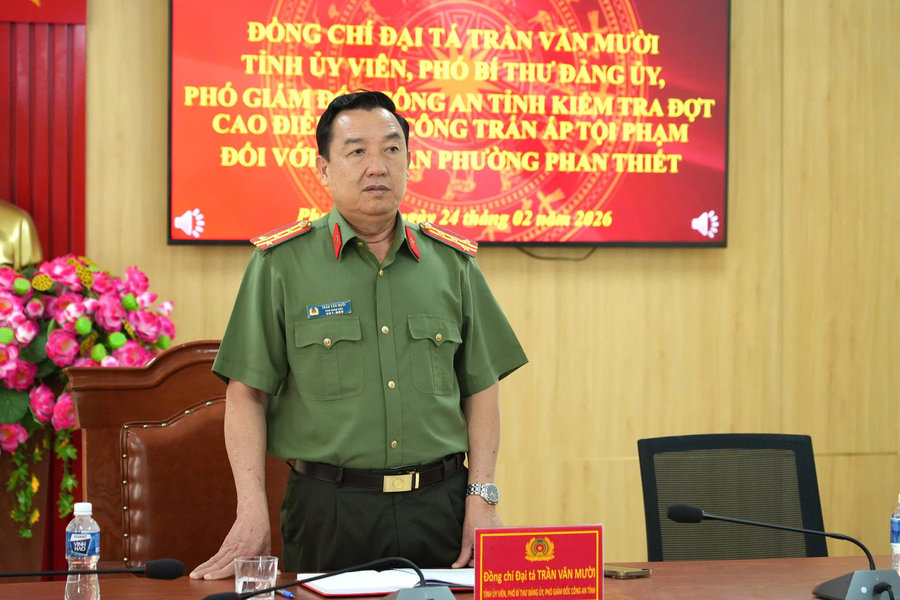 Công an Lâm Đồng kiểm tra công tác tấn công, trấn áp tội phạm khu vực Đông Nam tỉnh