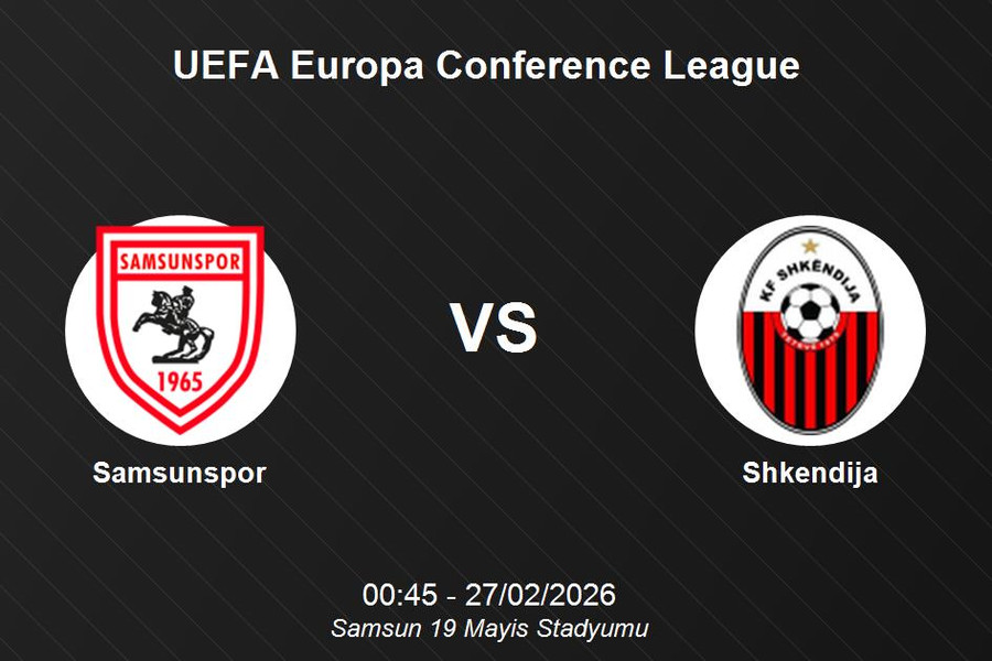Nhận định Samsunspor vs Shkendija - UEFA Europa Conference League