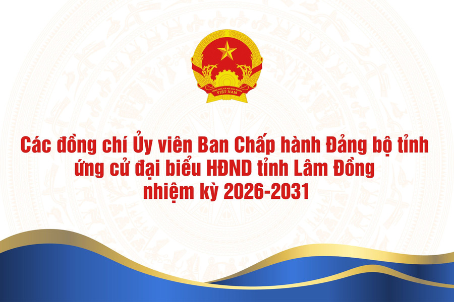 Các đồng chí Ủy viên Ban Chấp hành Đảng bộ tỉnh Lâm Đồng ứng cử đại biểu HĐND cấp tỉnh