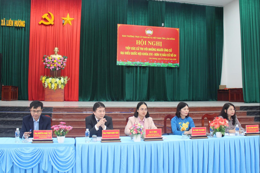 Ứng cử viên ĐBQH khóa XVI tiếp xúc cử tri tại Liên Hương, Vĩnh Hảo