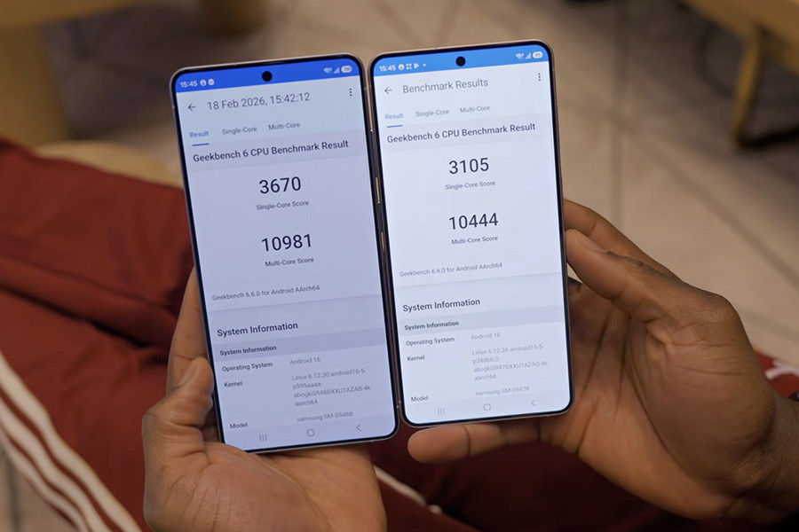 Hiệu năng Galaxy S26 Series: Snapdragon 8 Elite Gen 5 đối đầu Exynos 2600