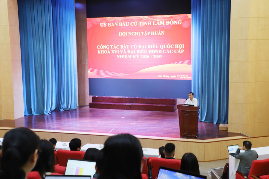 Tập huấn công tác bầu cử ĐBQH và HĐND các cấp tỉnh Lâm Đồng nhiệm kỳ 2026-2031