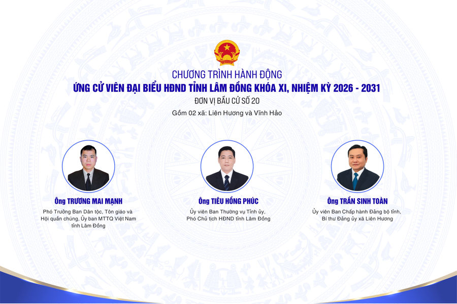 Chương trình hành động của các ứng cử viên đại biểu HĐND tỉnh Lâm Đồng tại đơn vị bầu cử số 20