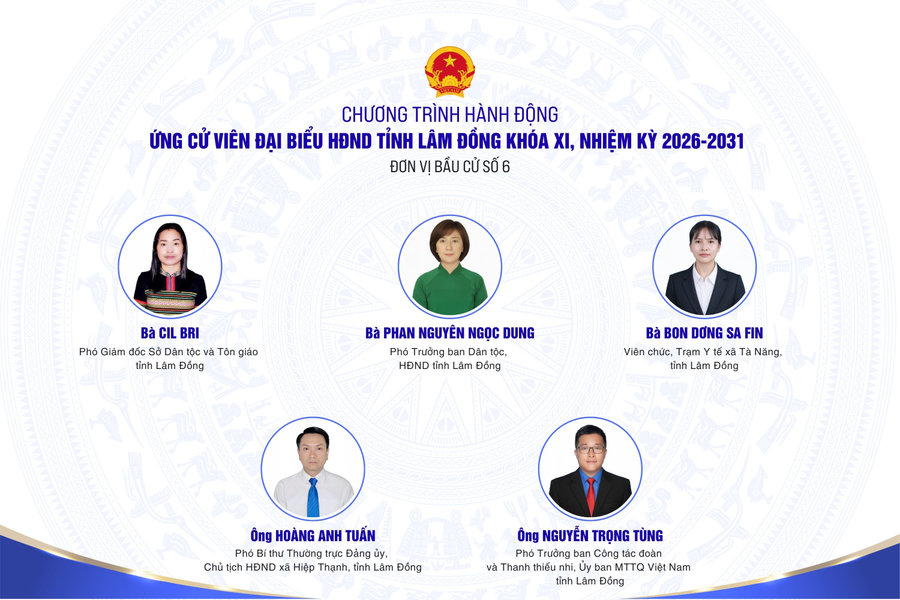 Chương trình hành động của các ứng cử viên đại biểu HĐND tỉnh Lâm Đồng tại đơn vị bầu cử số 6