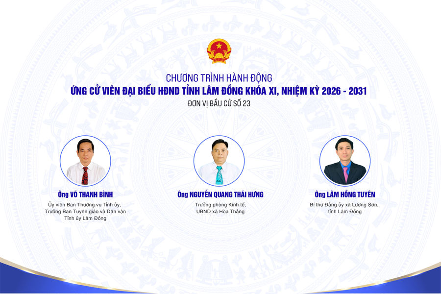 Chương trình hành động của các ứng cử viên đại biểu HĐND tỉnh Lâm Đồng tại đơn vị bầu cử số 23