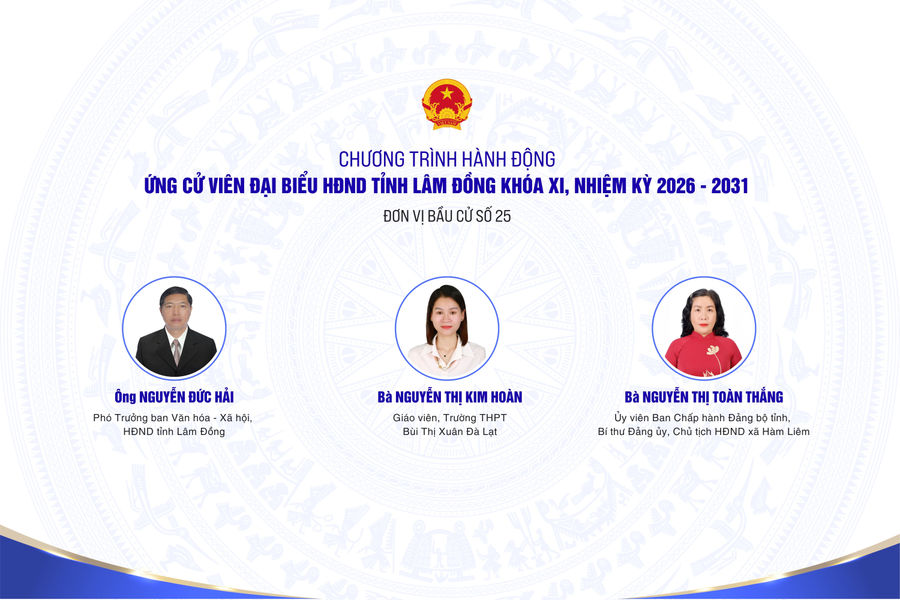 Chương trình hành động của các ứng cử viên đại biểu HĐND tỉnh Lâm Đồng tại đơn vị bầu cử số 25