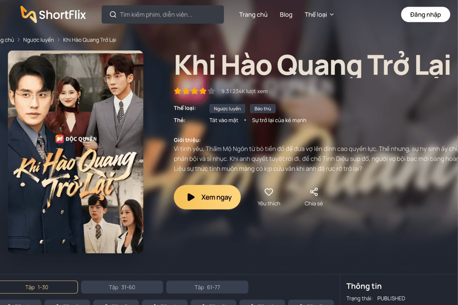 Xem phim ngắn hay, khám phá short drama hot 2026 tại ShortFlix.Net