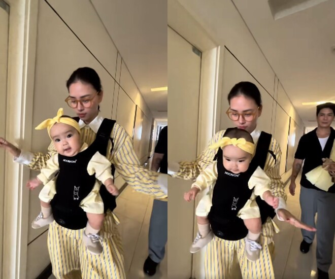 Ngô Thanh Vân diện đồ đôi cùng con gái: Bé Gạo được nhận xét là bản sao của Huy Trần