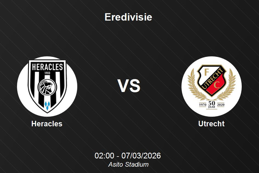 Nhận định Heracles vs Utrecht - Vòng 26 giải VĐQG Hà Lan
