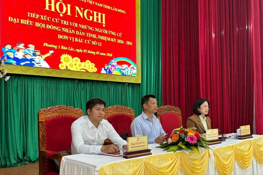 Cử tri Phường 1 Bảo Lộc gửi gắm nhiều nguyện vọng đến ứng cử viên HĐND tỉnh Lâm Đồng
