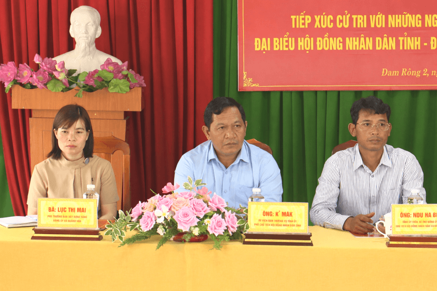 Ứng cử viên HĐND tỉnh Lâm Đồng Đơn vị bầu cử số 3 tiếp xúc cử tri xã Đam Rông 2
