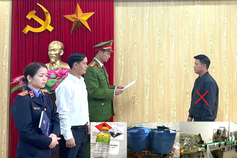 Ninh Bình: Khởi tố đối tượng sản xuất hàng nghìn chai dấm ăn giả từ axit công nghiệp