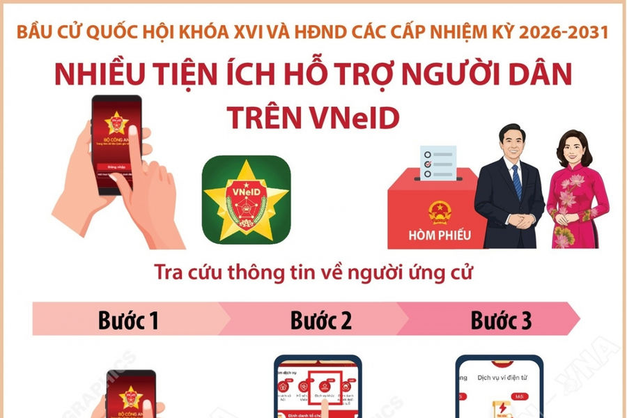 Hướng dẫn tra cứu thông tin người ứng cử và đăng ký nơi bỏ phiếu trên VNeID năm 2026