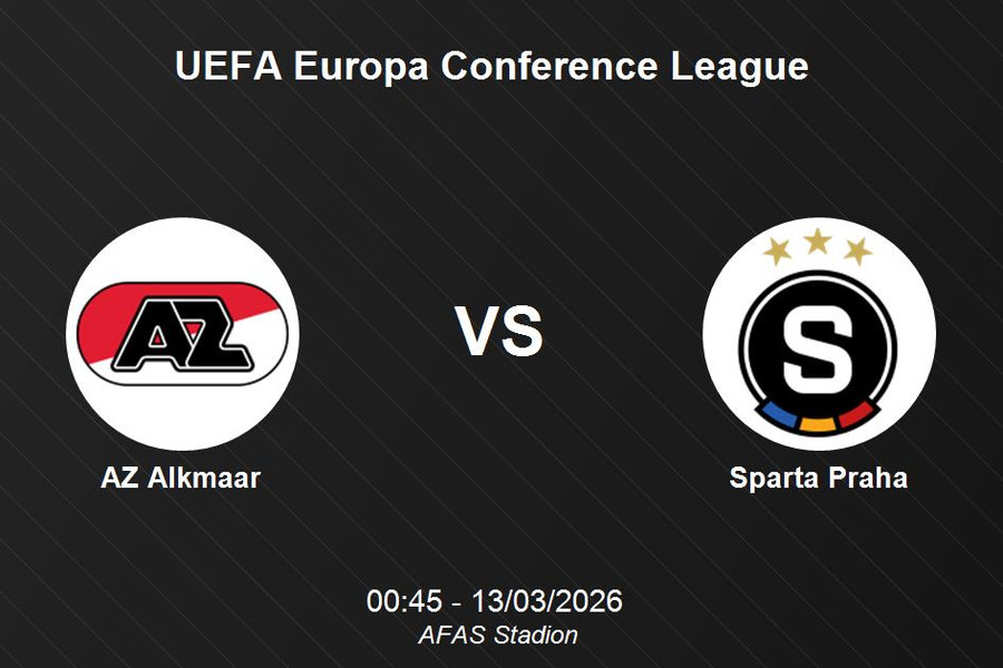 Nhận định AZ Alkmaar vs Sparta Praha - UEFA Europa Conference League lúc 00h45 ngày 13/03