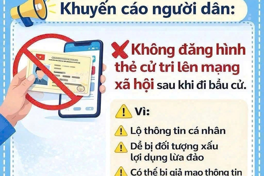 Cảnh báo nguy cơ lộ lọt thông tin cá nhân khi đăng ảnh thẻ cử tri lên mạng xã hội