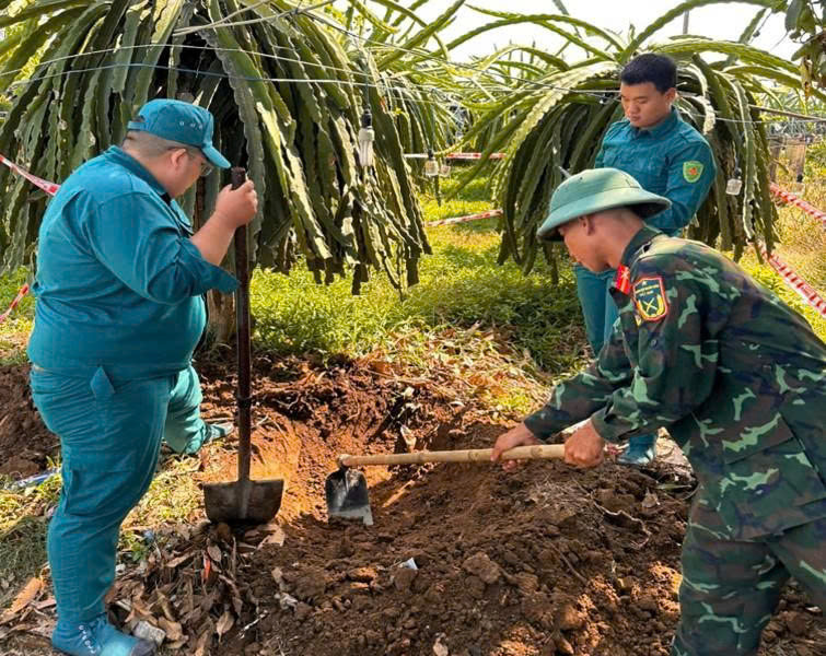 Xử lý an toàn quả đạn pháo 105mm ở phường Bình Thuận