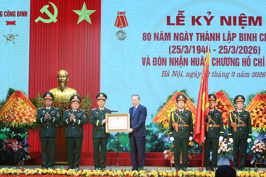 Tổng Bí thư Tô Lâm dự Lễ kỷ niệm 80 năm Ngày thành lập Binh chủng Công binh