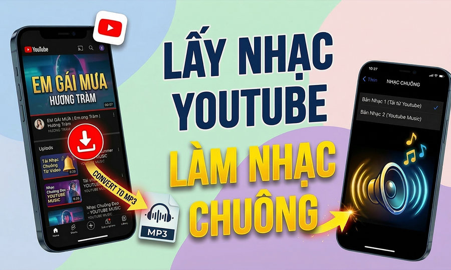 Cách cài bài hát từ YouTube làm nhạc chuông điện thoại đơn giản và nhanh chóng