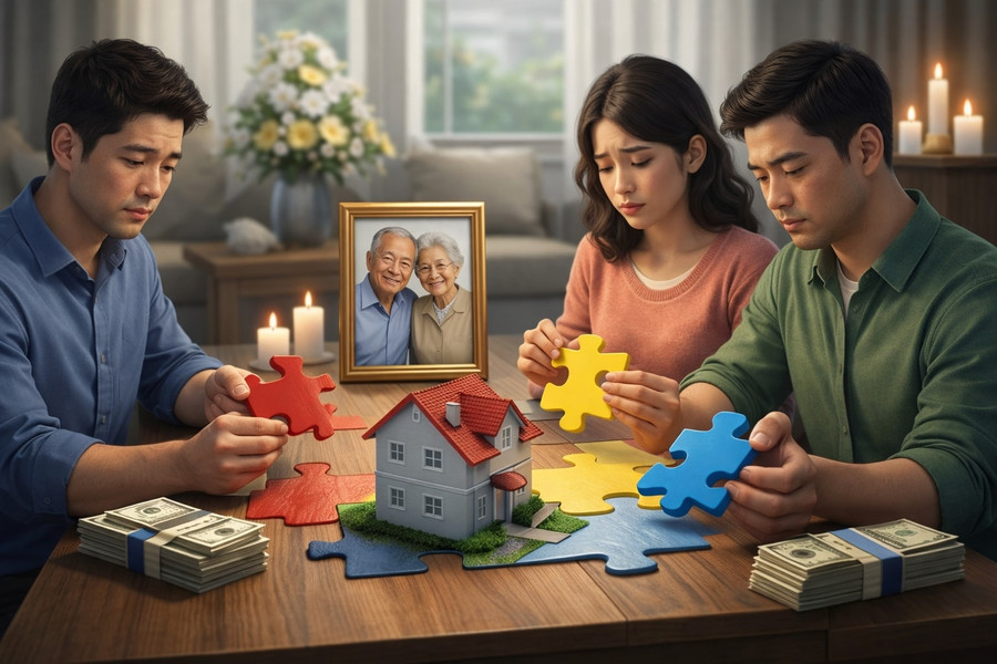 Cách phân chia thừa kế nhà đất khi cha mẹ qua đời không có di chúc