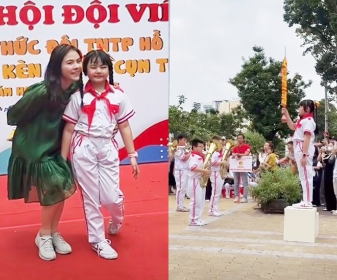 Con gái Vân Trang giành giải Nhất Chỉ huy Đội xuất sắc: Nối nghiệp mẹ từ thuở nhỏ