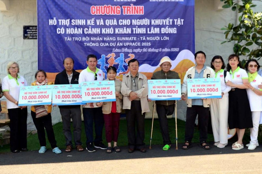 Lam Dong Provides VND 100 Million in Support for People with Disabilities