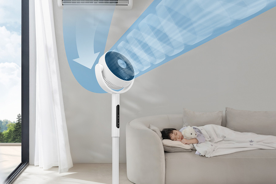 Quạt tuần hoàn Levoit 22.9 cm: Công nghệ Tri-Cyclonic thổi xa 30m và cảm biến nhiệt thông minh