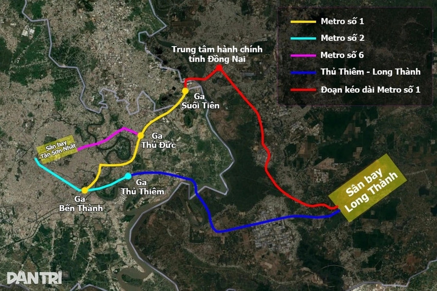 Kết nối hạ tầng sân bay Long Thành: TP.HCM và Đồng Nai tăng tốc các tuyến metro trọng điểm