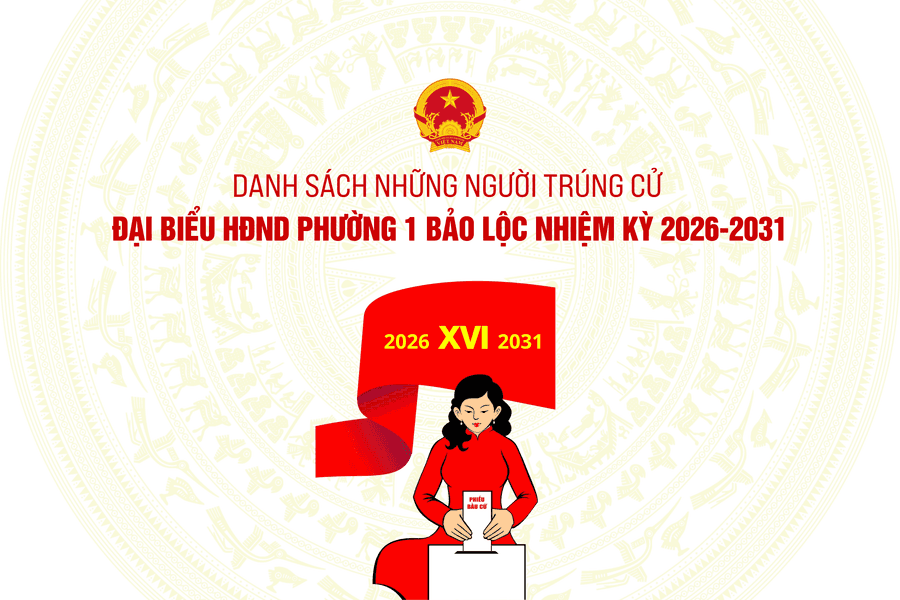 Danh sách những người trúng cử đại biểu HĐND Phường 1 Bảo Lộc nhiệm kỳ 2026-2031
