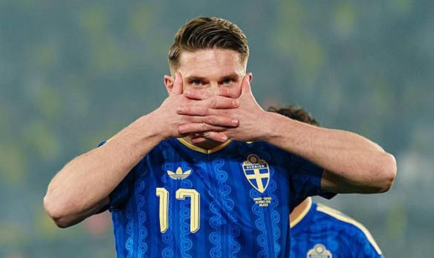 Viktor Gyokeres lập hat-trick, Thụy Điển đánh bại Ukraine tại vòng loại World Cup