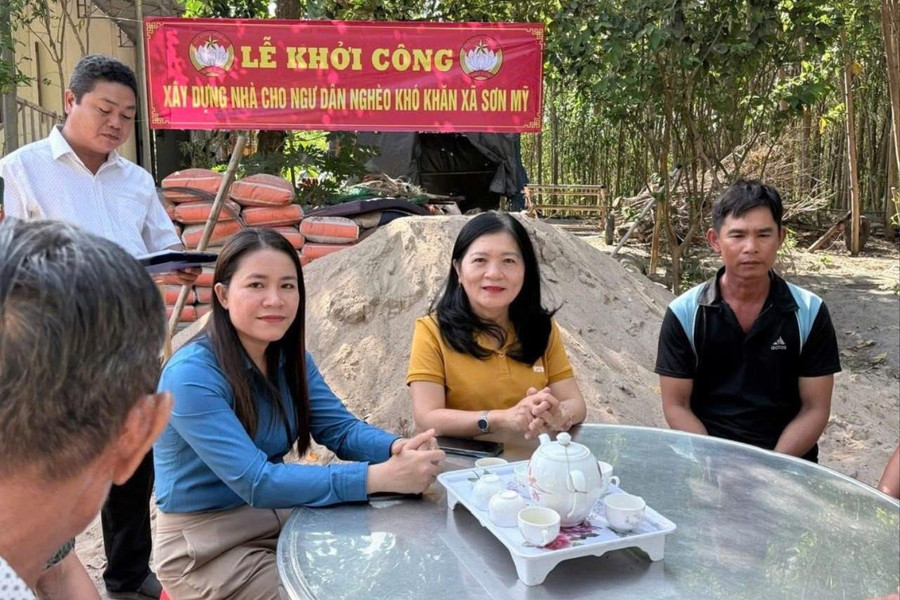 Khởi công xây nhà cho ngư dân khó khăn tại Sơn Mỹ